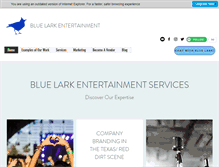 Tablet Screenshot of bluelarkentertainment.com